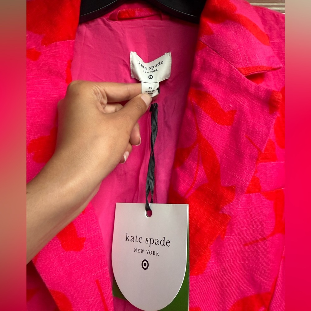 Women's Classic Rose Blazer - kate spade new york x Target Pink/Red size XS NWT - Picture 6 of 7